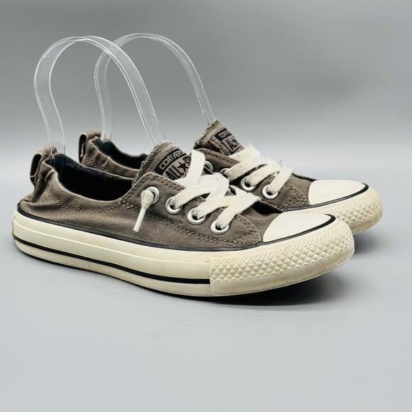 Converse Chuck Taylor All Star Shoreline Shoes Womens 5 Gray Low Slip On Canvas - Picture 2 of 12